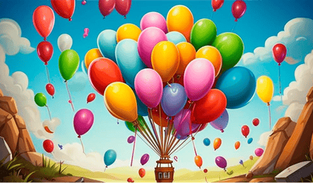 Soufflez et faites éclater le ballon.