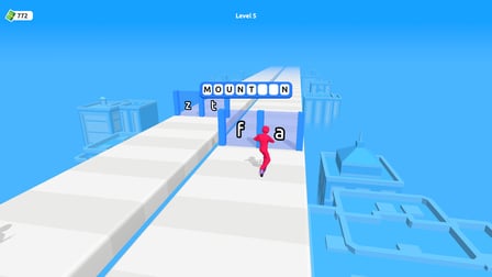 Guess the word: 3D hangman runner! - Screenshot 1
