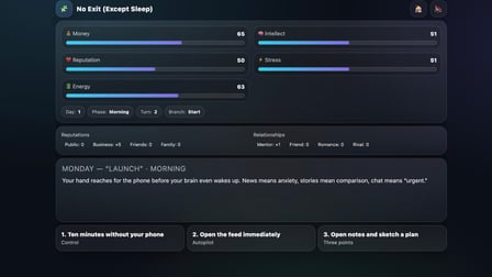 No Exit (Except Sleep) - Screenshot 1