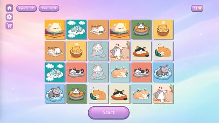 Match the Pairs: Cats - Screenshot 1
