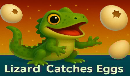 Lizard Catches Eggs