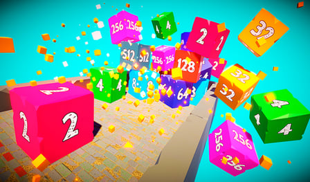 Falling cubes 2048