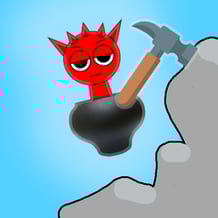 Sprunki in a pot with a hammer