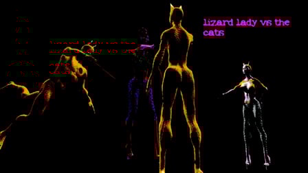 Lizard Lady vs The Cats