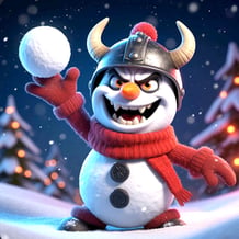 Snowballs. A Crazy Fight