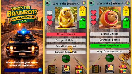 Who's the Brainrot? - Detective Meowcino cases! - Screenshot 1
