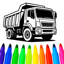 Trucks Coloring Book for Kids