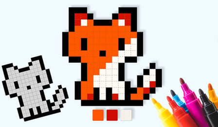 Coloring book! ACMP pixel art! Draw simply!