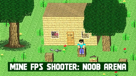 Mine FPS shooter: Noob Arena