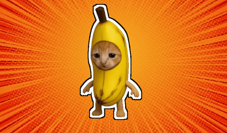 Banana Cat Runs Somewhere Meme Clicker