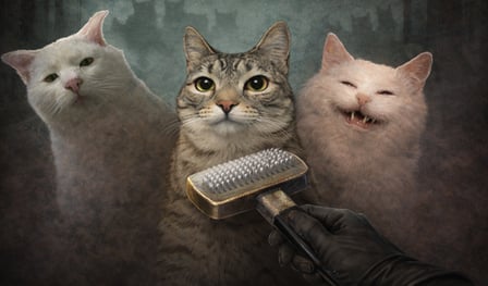 You won't be able to pet this cat... (horror)