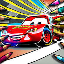 McQueen versus Jackson Storm, coloring