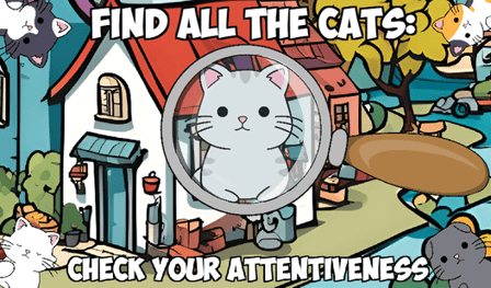 Find all the cats: check your attentiveness