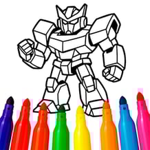 Livro de colorir robôs e transformadores para meninos