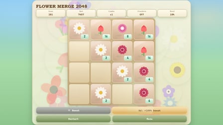 Flower Merge 2048 - Screenshot 2