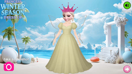 Princess Winter Season Dress Up - Screenshot 1