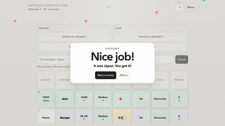 Guess the country by clues - Screenshot 1