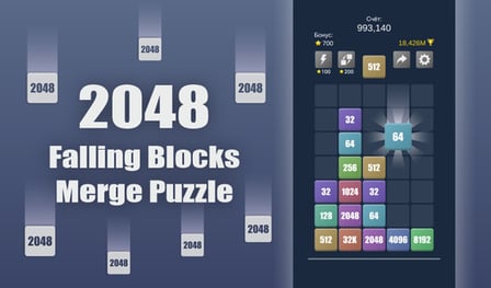 2048 Falling Blocks Merge Puzzle
