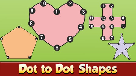 Dot to Dot Shapes Kids Education