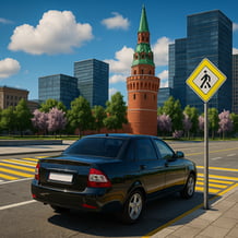 Schaschki auf Autos in Moskau