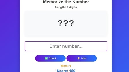 Number Memory - Screenshot 2
