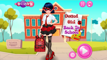 Dotted Girl Back To School