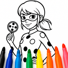 Ladybug & Cat Noir: Coloring Book for Kids