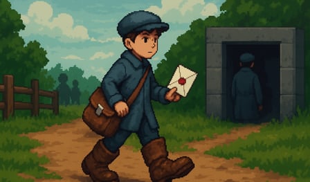 The boy in big shoes
