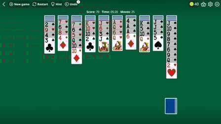 Spider Solitaire Online 1 - 2 - 4 suits - Screenshot 1