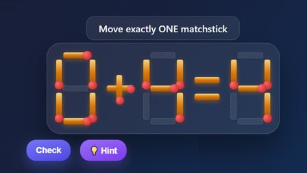 Matchstick brain training - Screenshot 2